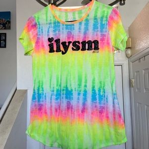 Girls Justice tie dye shirt 18/20